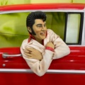 948346-1 Elvis Presley in a Chevrolet 57
