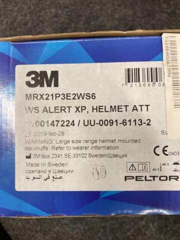 947678-3 Hearing protection 3M Peltor WS Alert XP