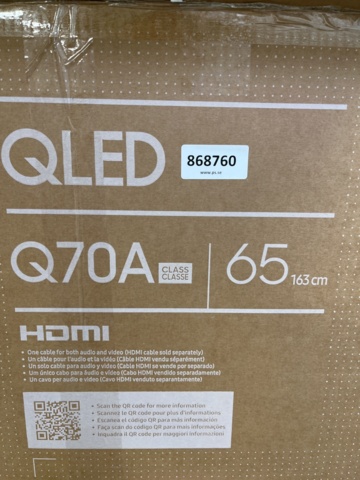 868760-2 Samsung QLED 65" TV