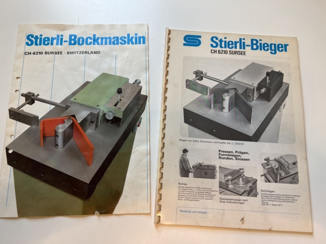 869411-12 Bending machine, Stierli-Bieger CH-6210 Sursee