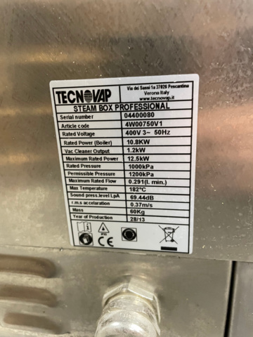 944083-8 Steam cleaner Tecnovap steam box professional 4W0075