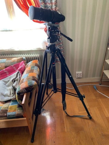 940349-1 Lens Meyer optics Telemegor 4.5/300 with Manfrotto stand