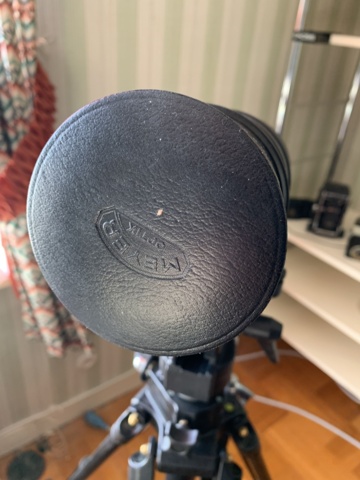940349-2 Lens Meyer optics Telemegor 4.5/300 with Manfrotto stand
