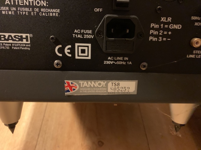 940308-8 Subwoofer 2 pcs Tannoy TS8 and TS10