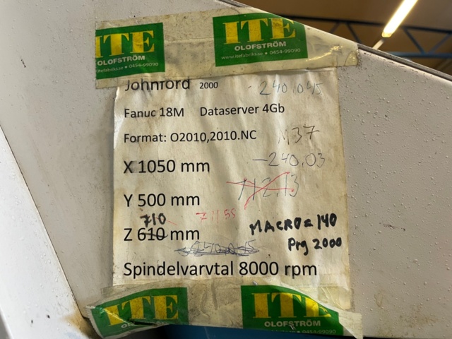 768168-6 Milling machine Johnford VMC 1050