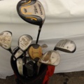 949239-1 Golf equipment mixed wood and iron clubs with bag, various brands