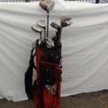 949239-3 Golf equipment mixed wood and iron clubs with bag, various brands