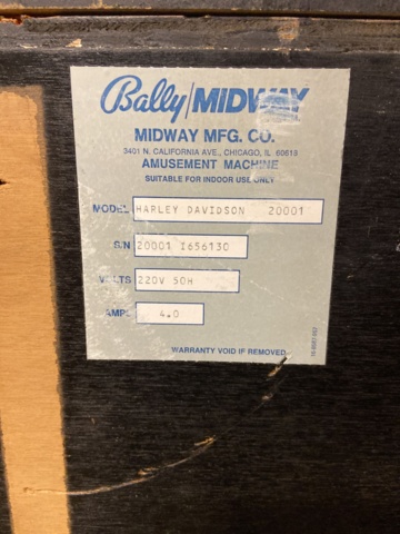946383-12 Pinball Harley Davidson