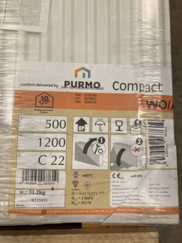 948959-2 Radiator C22 500 1200 PURMO COMPACT