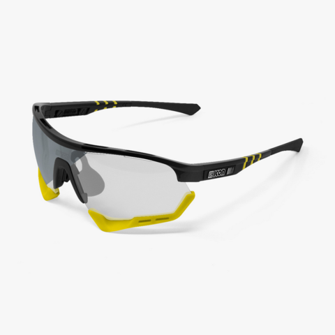 950437-1 Sports glasses Scicon Aerotech XL - Black Gloss/Photochromic Silver Mirror
