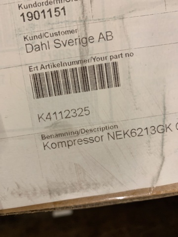 950766-4 Compressor NEK6213GK R404A HBP