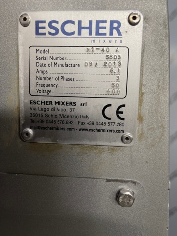 686752-7 Sveba Dahlen Spin mixer 40 kg, M1-40A