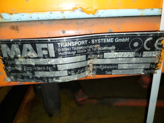 880796-3 Mafi 1060 Sonder platform trailer