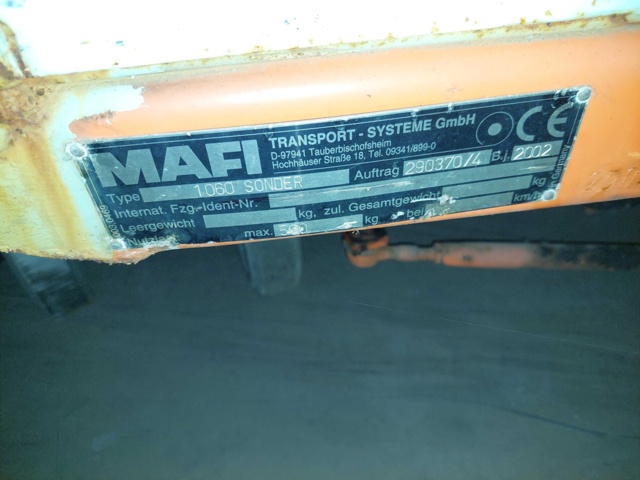 880799-2 Mafi 1060 Sonder platform trailer