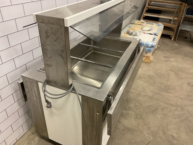 887137-3 Hot buffet with double tray lanes