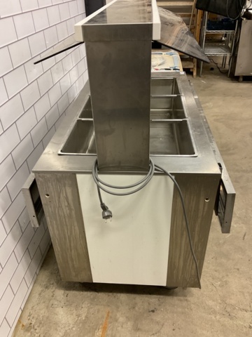 887137-4 Hot buffet with double tray lanes