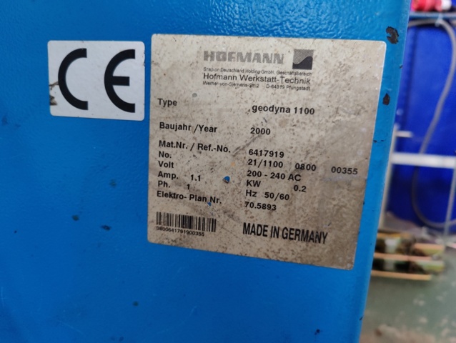 951648-5 Balancing machine Hofmann Geodyna 1100