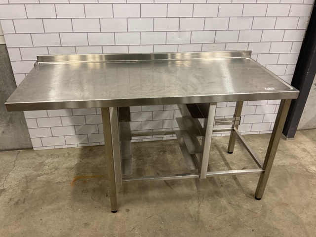 887144-1 New stainless steel dispensing bench with compartment for dish trays