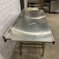 887144-3 New stainless steel dispensing bench with compartment for dish trays