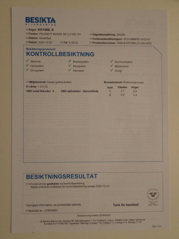 861996-124 Peugeot Boxer Van 330 2.2 HDi - 2010