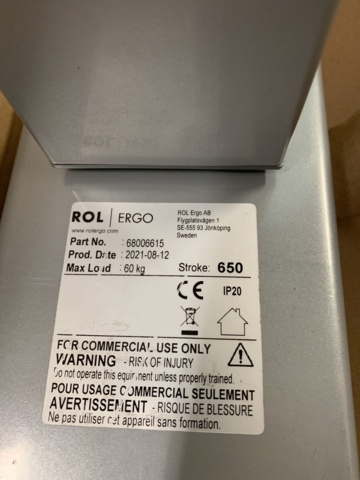 952154-5 Electric raise/lower legs for desk ROL Ergo