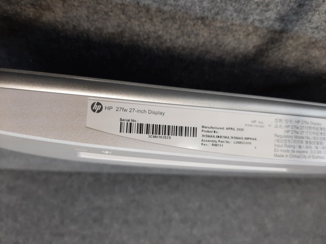 922975-6 Monitor 27", HP 27fw