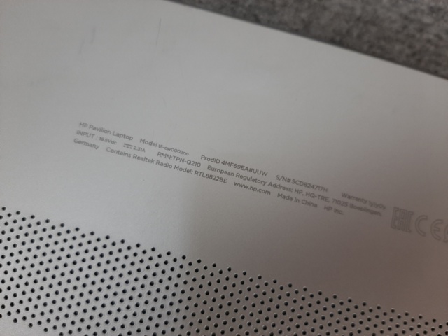 922979-7 Laptop, HP Pavilion 15-cw0002no