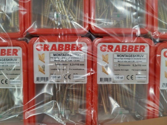 953572-3 Approx. 90 packs Mounting screw Grabber