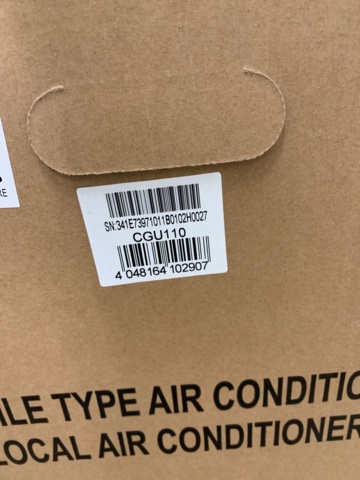 953801-4 Air conditioning Midea 9000BTU Basic Portable 230V