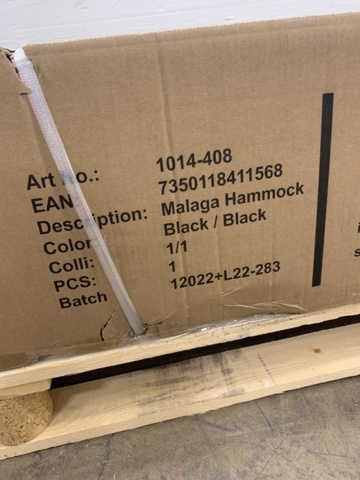 953803-3 Hammock Malaga Porch swing black, Venture home