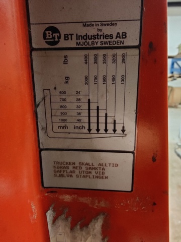 949226-13 Reach truck BT RT 2000 E (repair object)