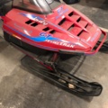 950697-5 Snowmobile POLARIS INDY WIDETRAK GT -1995 + snowmobile sled