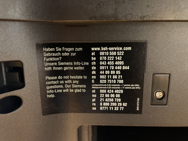 917554-5 Coffee machine Siemens EQ6 plus S400