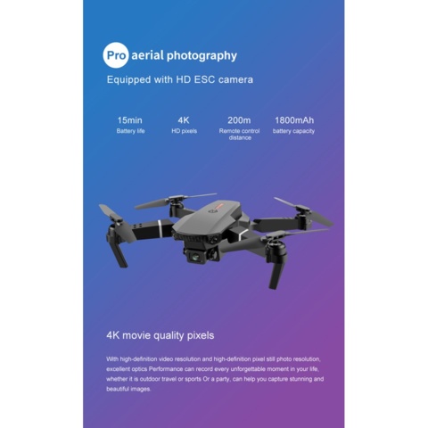 957580-9 2 drones, 4K, 2 cameras, app - Shipping included