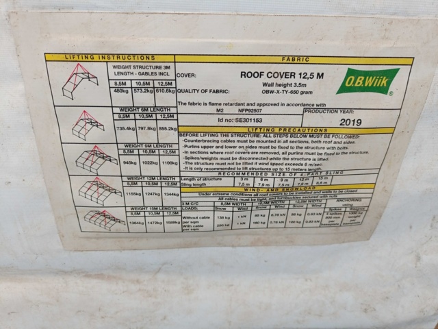 957785-21 Tent / Weather protection OB Wiik Instant 12.5m