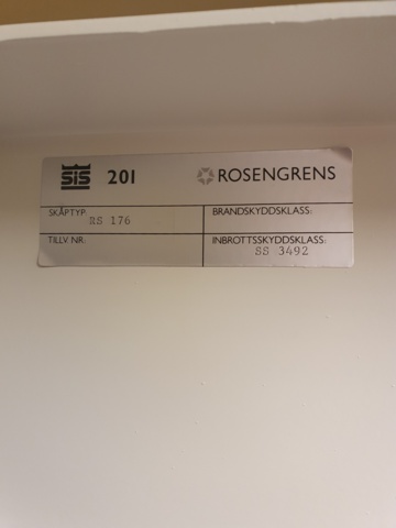 764674-2 Rosengren's safe/weapon safe