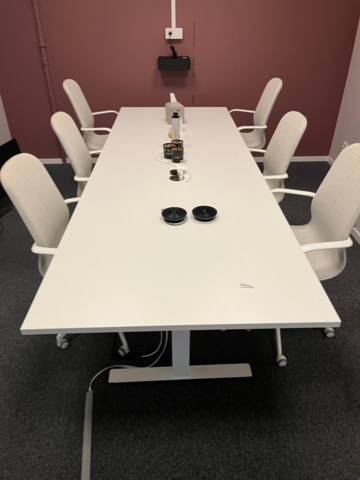 868919-1 Conference table with chairs, Whiteboard