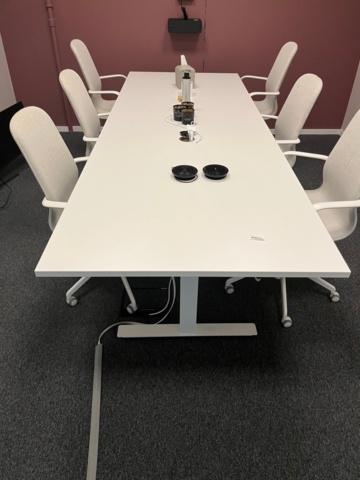 868919-3 Conference table with chairs, Whiteboard