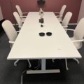 868919-4 Conference table with chairs, Whiteboard