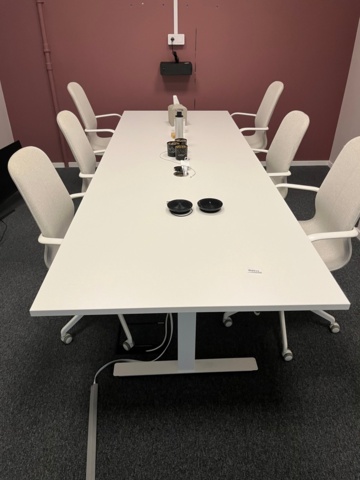 868919-4 Conference table with chairs, Whiteboard