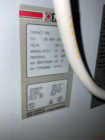 887339-6 Water heater NIBE Compact - 300