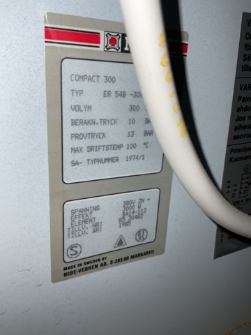 887339-7 Water heater NIBE Compact - 300