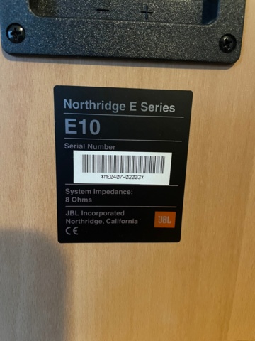 917176-8 Speakers JBL Northridge E Series 5.0