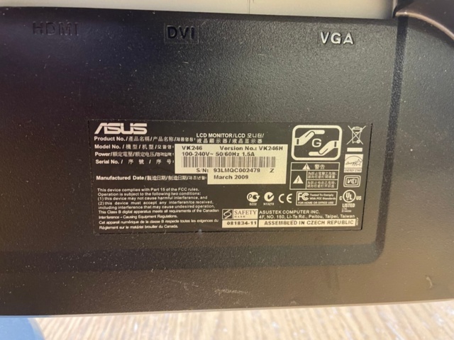 953044-7 Computer monitor 24" Asus VK246H