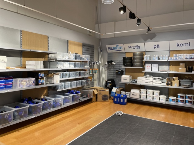 946701-1 17 sections of shelves with pool items