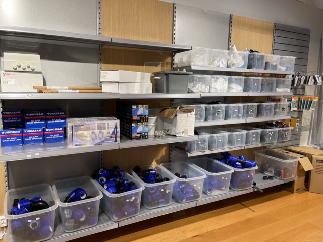 946701-2 17 sections of shelves with pool items