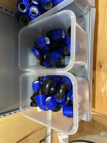 946701-16 17 sections of shelves with pool items