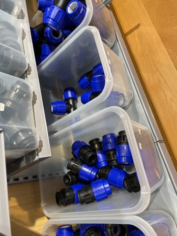 946701-18 17 sections of shelves with pool items