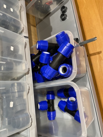 946701-19 17 sections of shelves with pool items