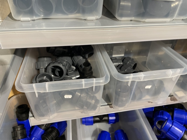 946701-20 17 sections of shelves with pool items